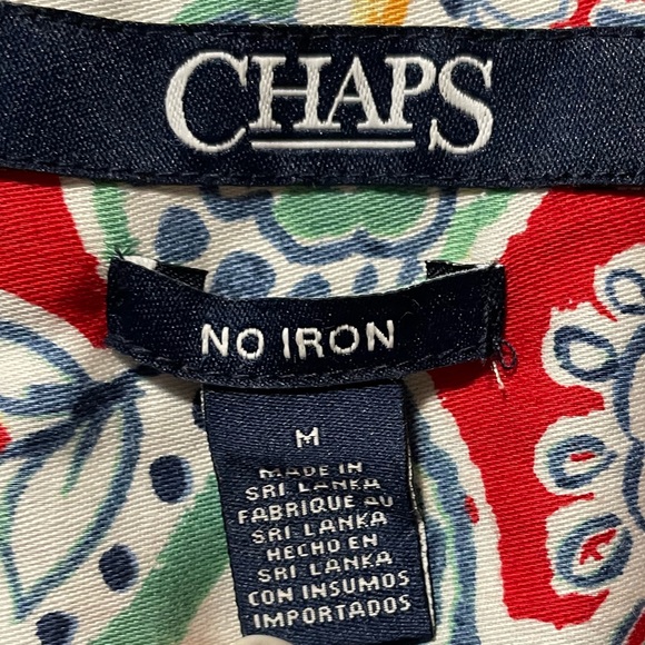 CHAPS 3/4 Sleeve Button up shirt. Medium. - Picture 3 of 3